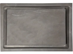 Rectangular Infinity Pool Sink in Honed Pietra Grey Marble