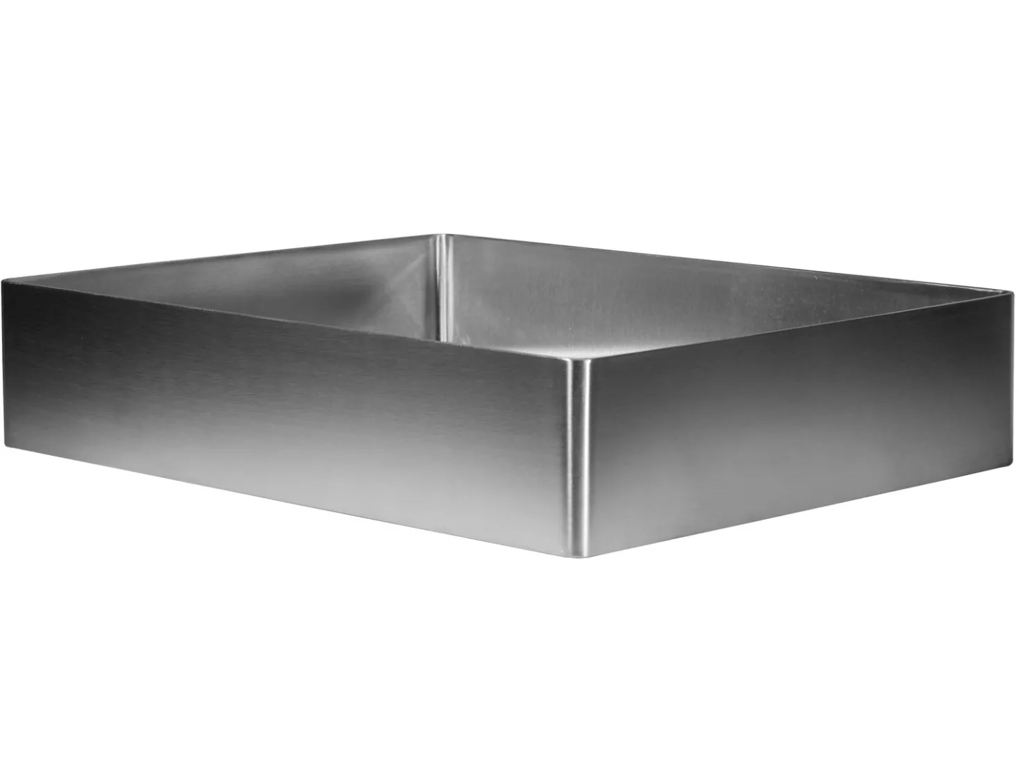 Rectangular 19" x 14 1/2" Stainless Steel Bathroom Vessel Sink with Drain in Silver
