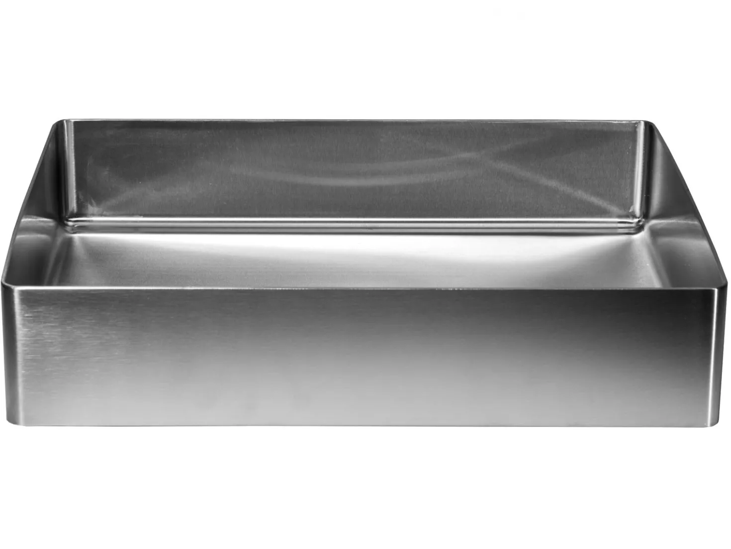 Rectangular 19" x 14 1/2" Stainless Steel Bathroom Vessel Sink with Drain in Silver