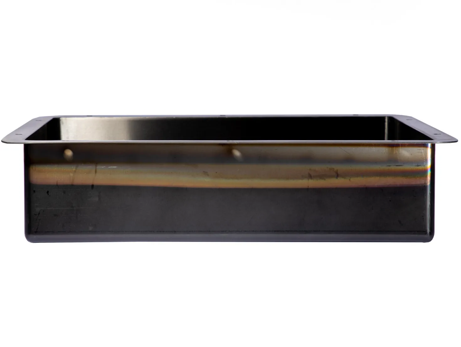 Rectangular 20" x 16" Stainless Steel Undermount Bathroom Sink with Drain in Black