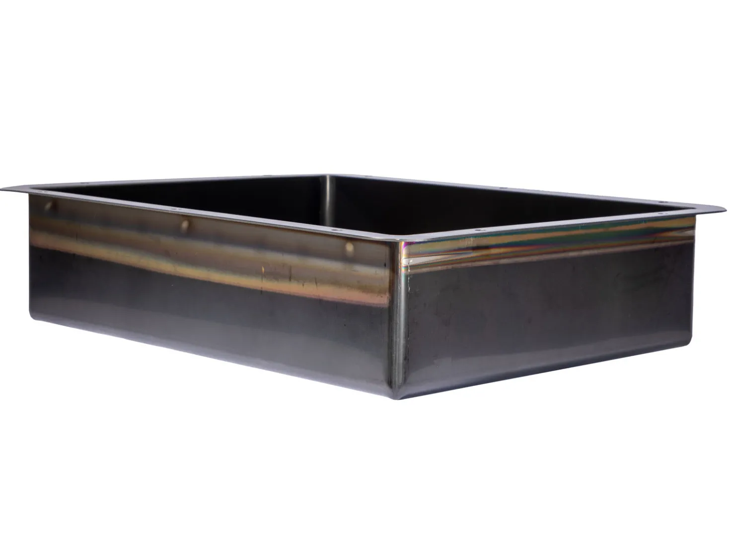 Rectangular 20" x 16" Stainless Steel Undermount Bathroom Sink with Drain in Black