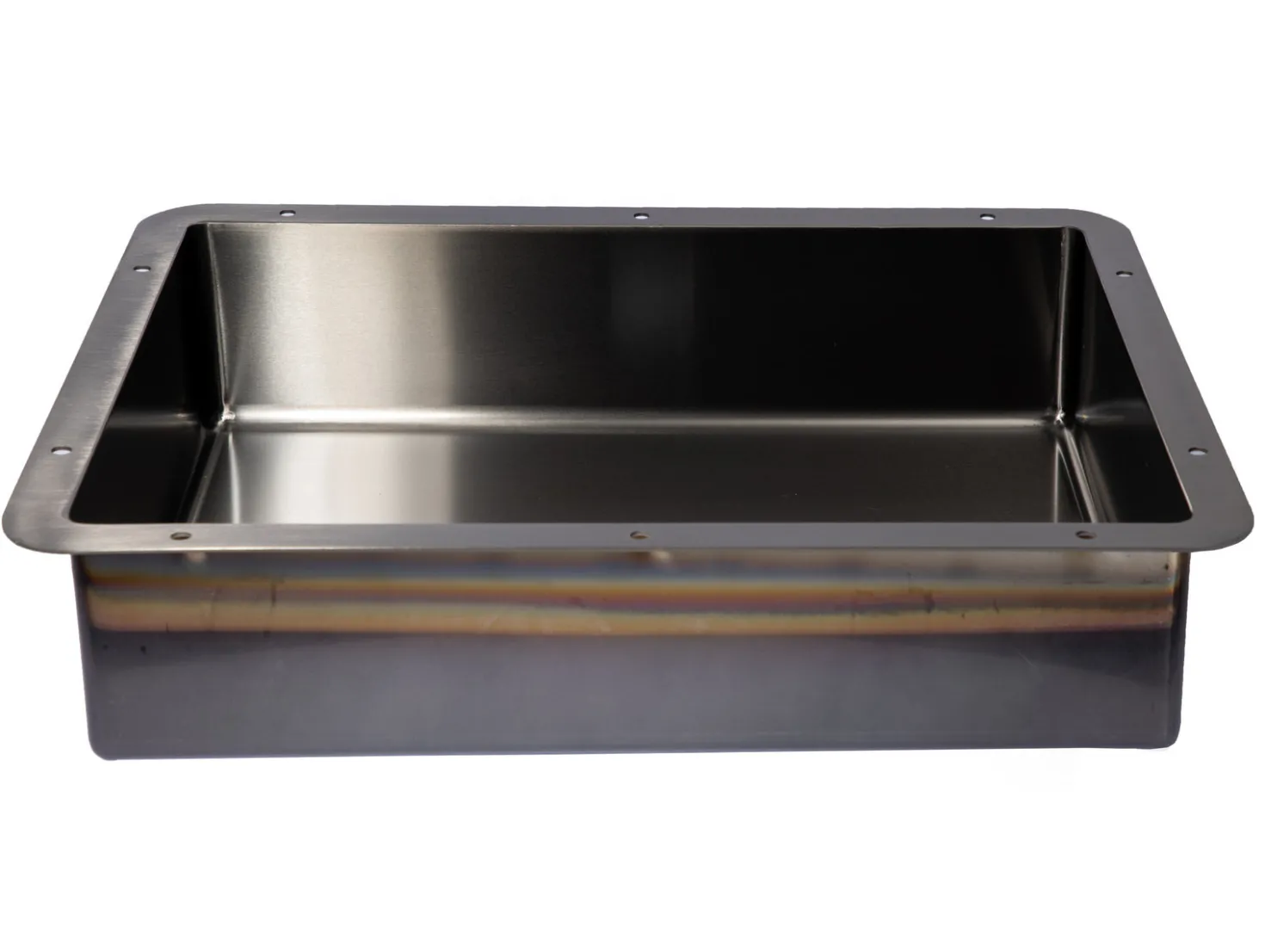 Rectangular 20" x 16" Stainless Steel Undermount Bathroom Sink with Drain in Black