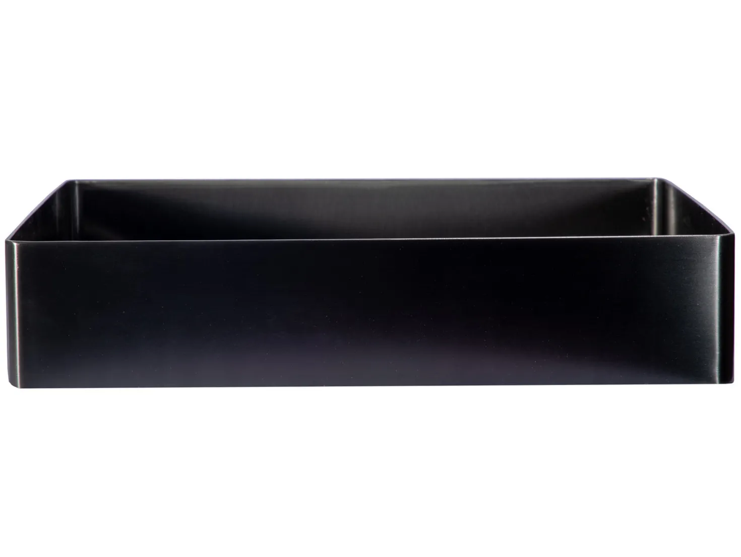 Rectangular 19 x 14 1/2" Stainless Steel Bathroom Vessel Sink with Drain in Black