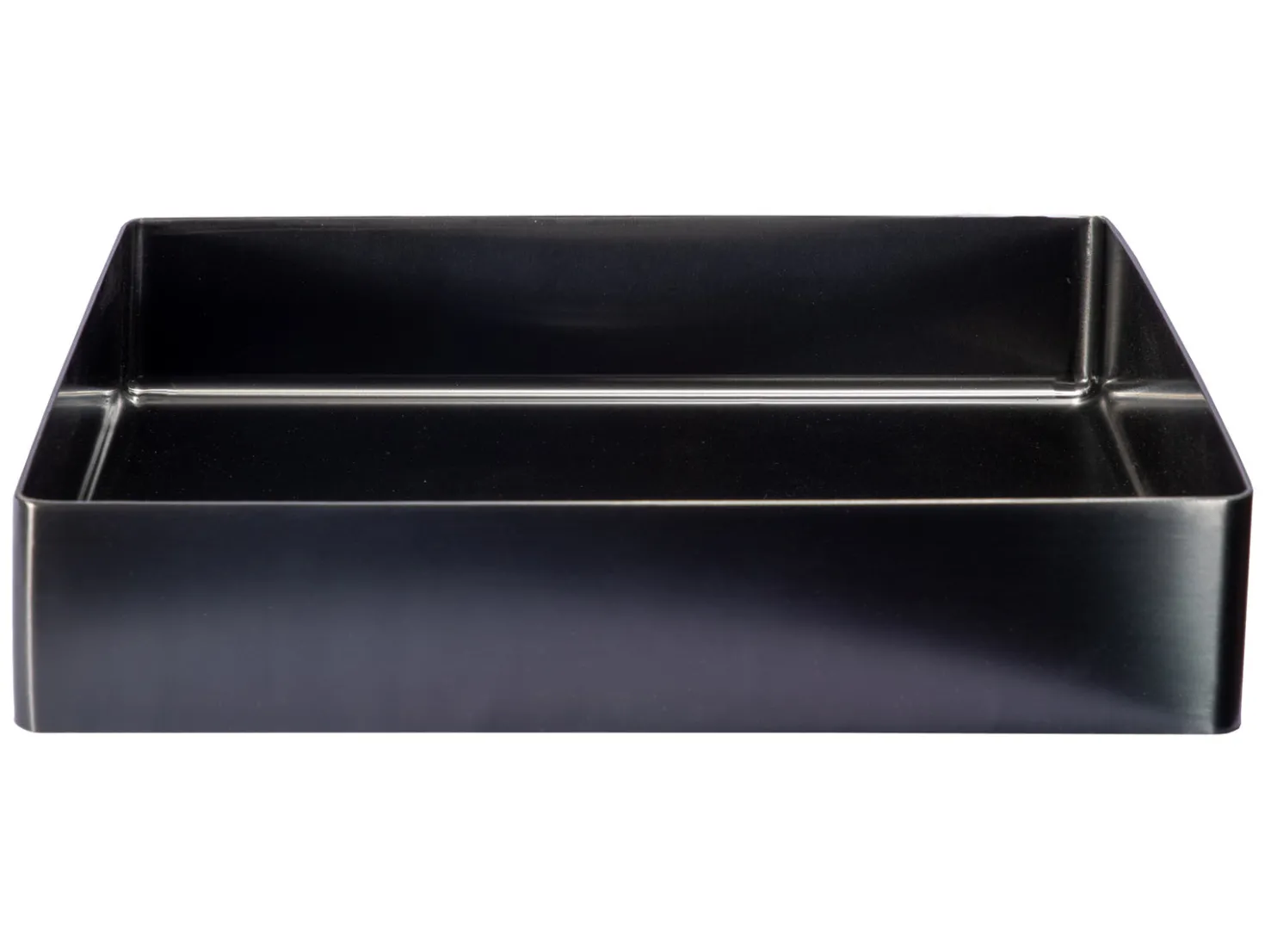 Rectangular 19 x 14 1/2" Stainless Steel Bathroom Vessel Sink with Drain in Black