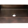 Rectangular 19 x 14 1/2" Stainless Steel Bathroom Vessel Sink with Drain in Bronze