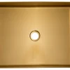 Rectangular 19" x 14 1/2" Stainless Steel Bathroom Vessel Sink with Drain in Gold