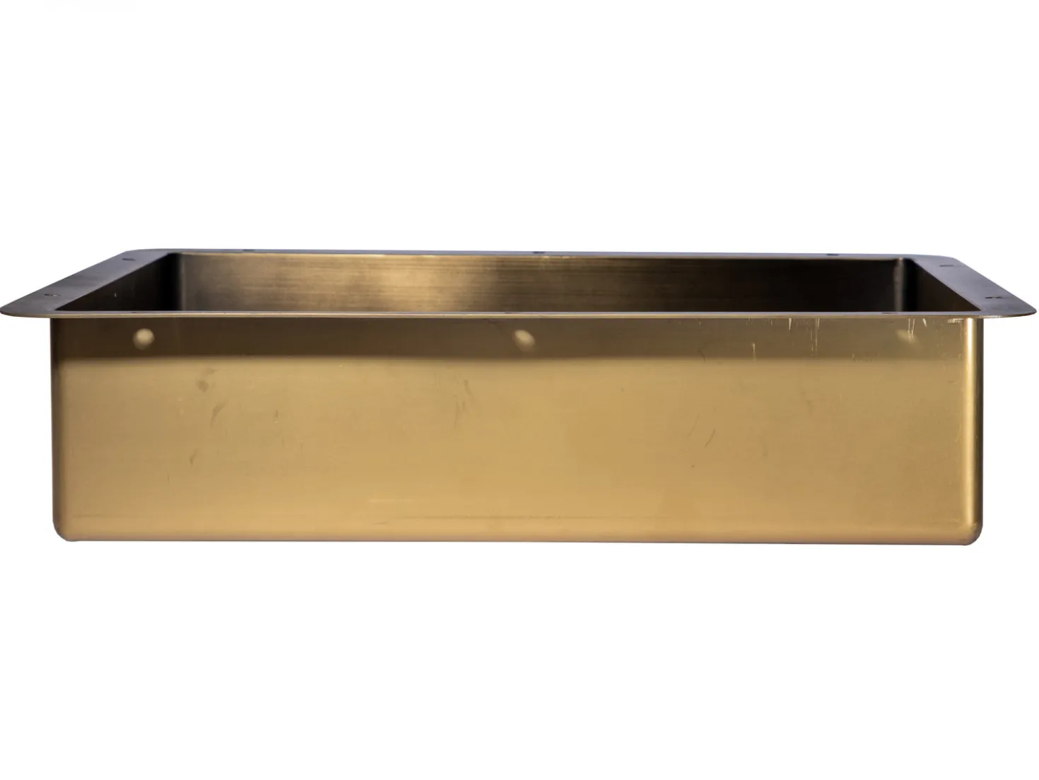 Rectangular 20' x 16" Undermount Stainless Steel Bathroom Sink and Drain in Antique Gold