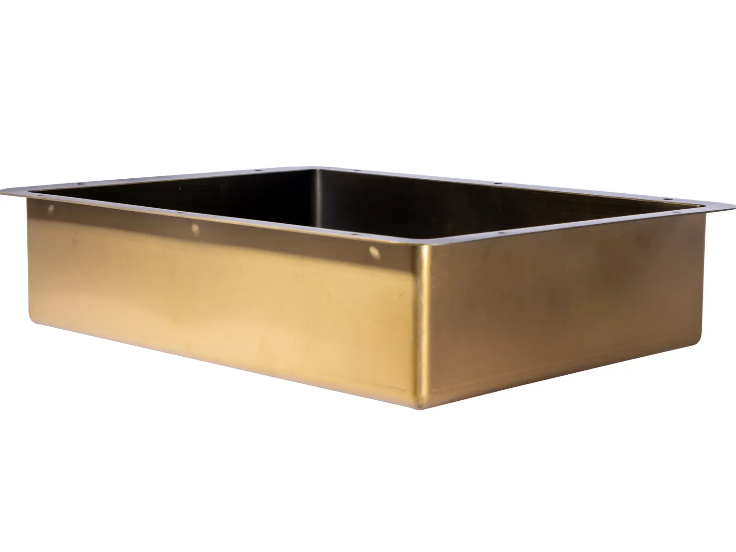 Rectangular 20' x 16" Undermount Stainless Steel Bathroom Sink and Drain in Antique Gold