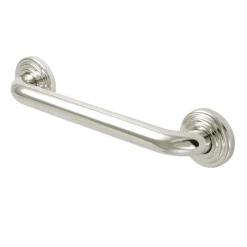 Restoration 12" Brass Decorative Grab Bar in Polished Nickel
