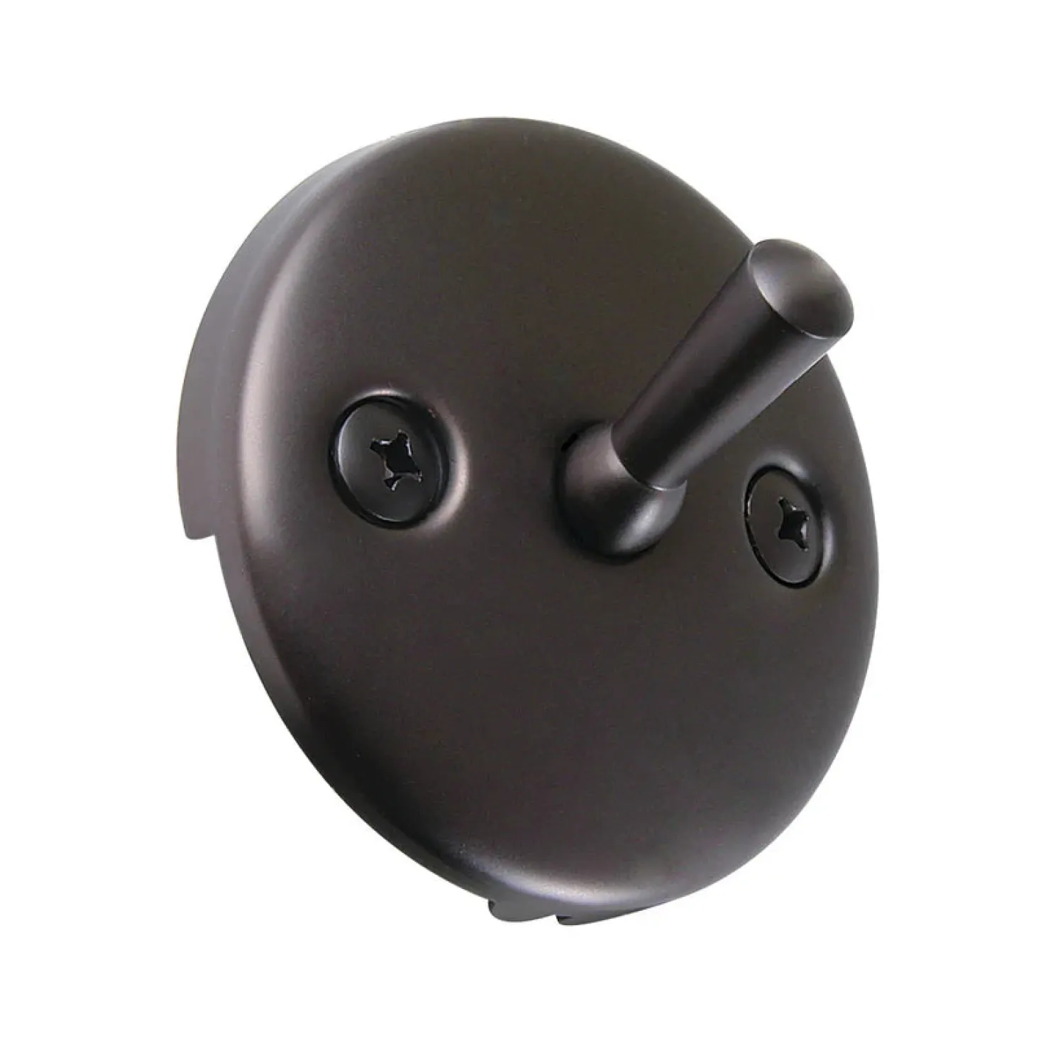 Round Bathtub Overflow Plate with Trip Lever in Oil Rubbed Bronze
