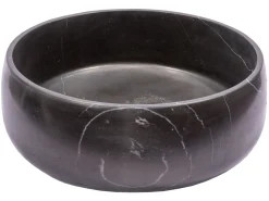 Rounded Vessel Sink in Nero Marquino Marble