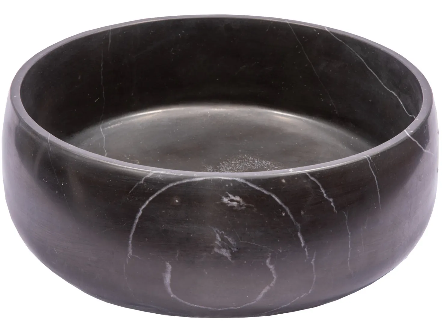 Rounded Vessel Sink in Nero Marquino Marble