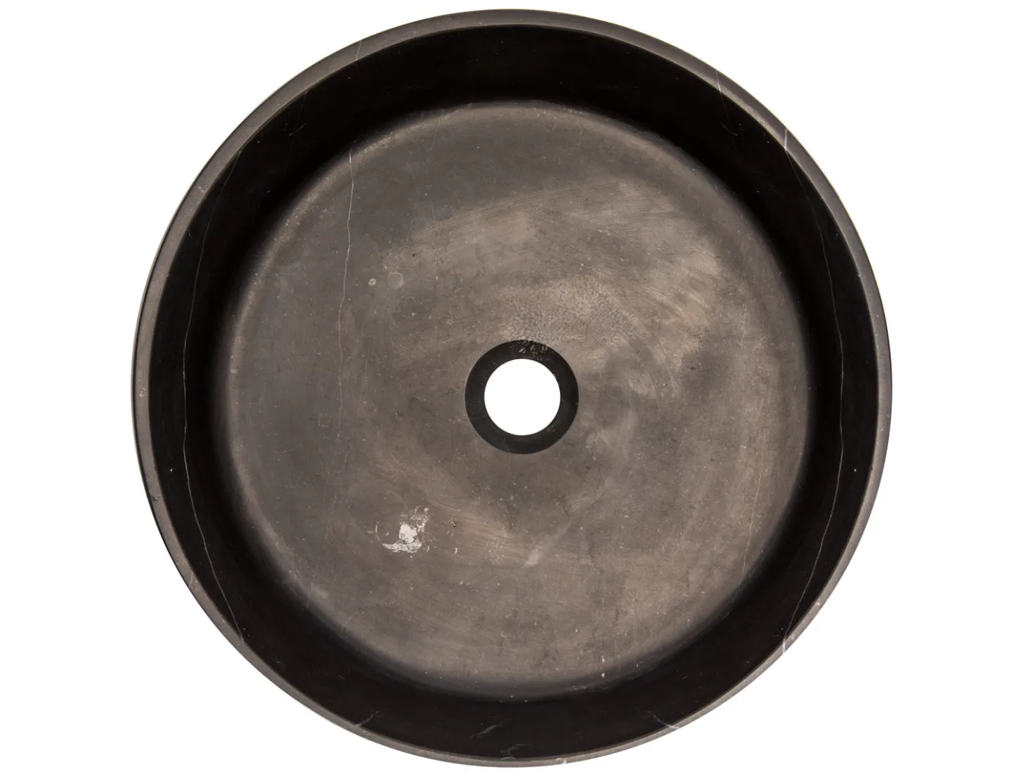 Rounded Vessel Sink in Nero Marquino Marble