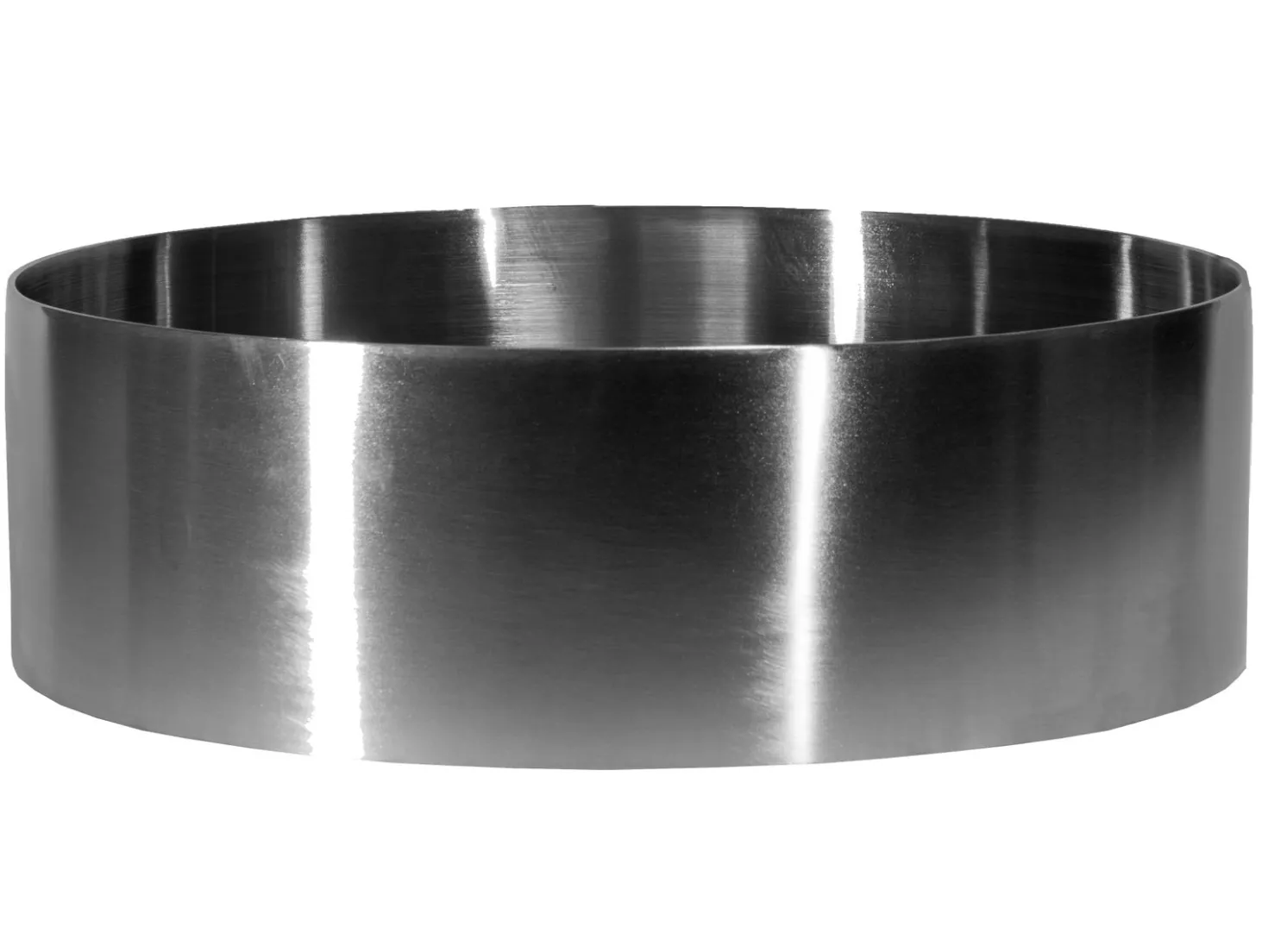 15" Round Stainless Steel Bathroom Vessel Sink with Drain in Silver