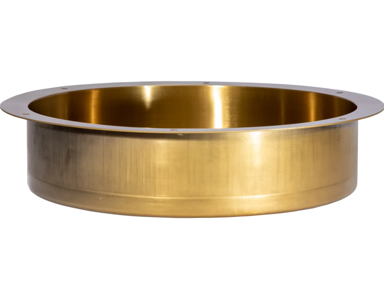 15" Round Stainless Steel Undermount Bathroom Sink with Drain in Gold