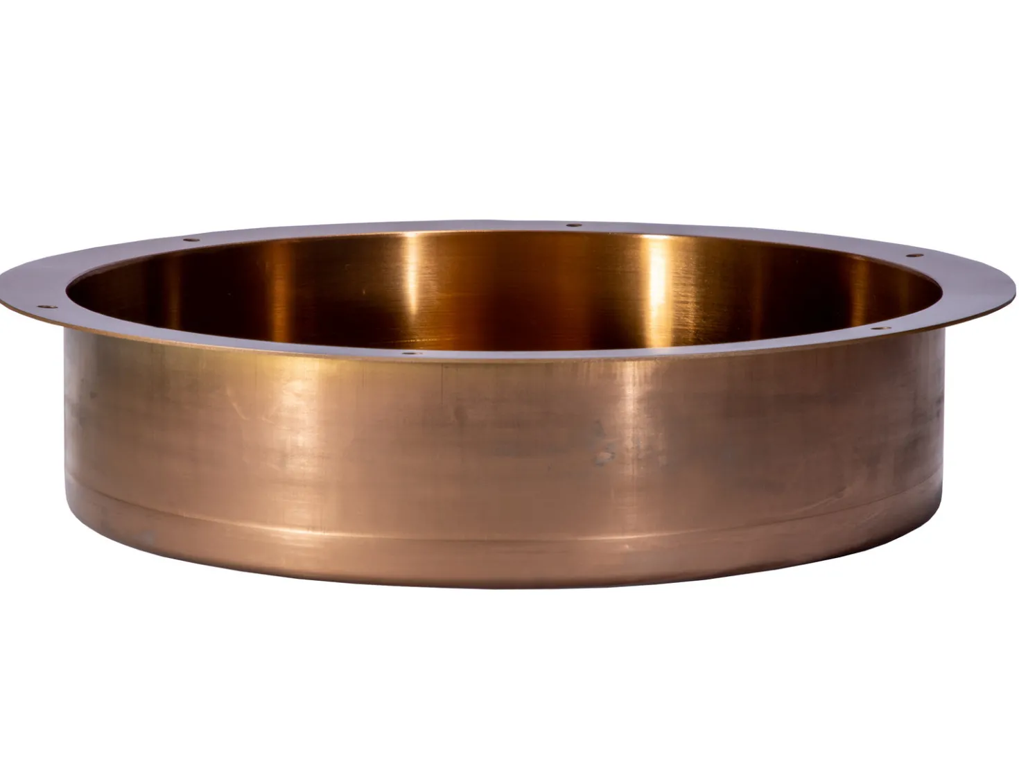 15" Round Stainless Steel Undermount Bathroom Sink with Drain in Rose Gold