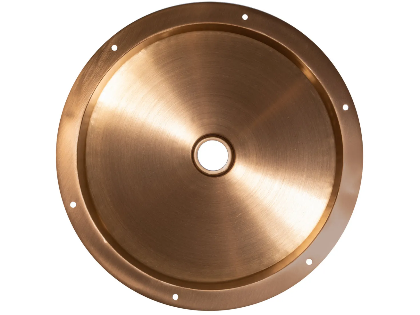 15" Round Stainless Steel Undermount Bathroom Sink with Drain in Rose Gold