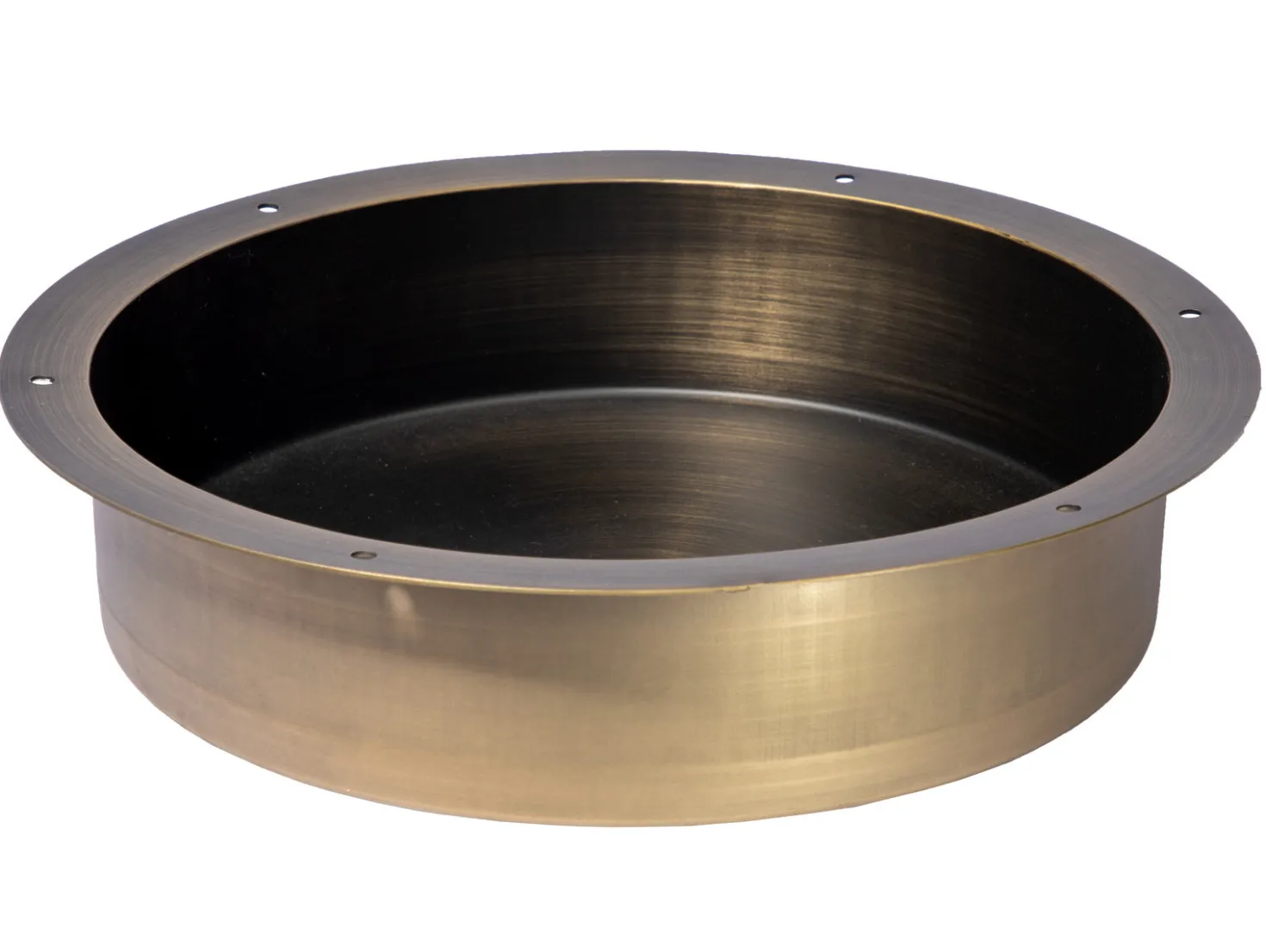 15" Round Stainless Steel Undermount Bathroom Sink with Drain in Antique Gold