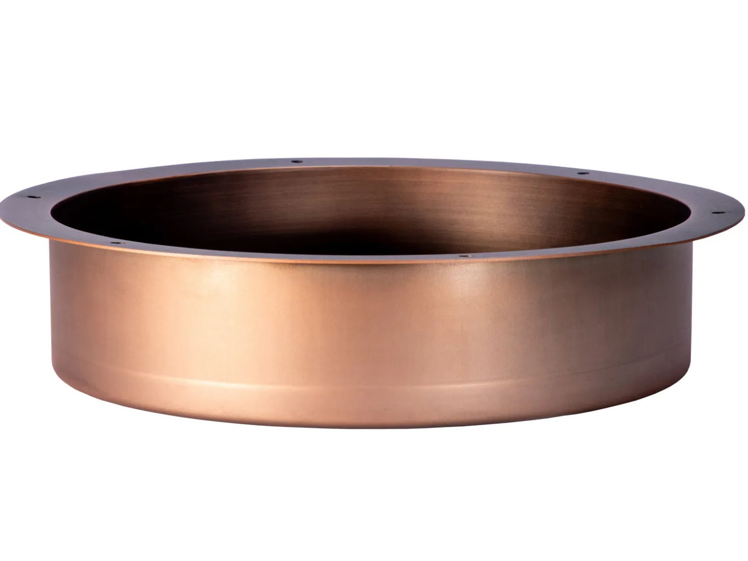15" Round Stainless Steel Undermount Bathroom Sink with Drain in Bronze