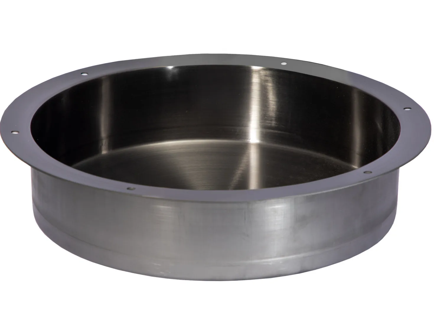 15" Round Stainless Steel Undermount Bathroom Sink with Drain in Black