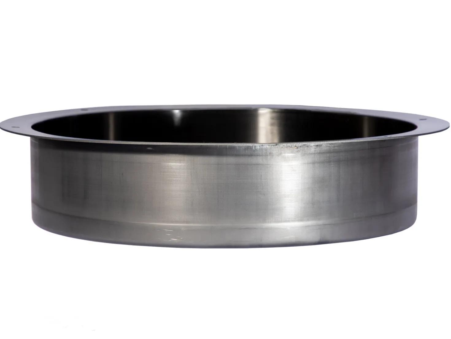 15" Round Stainless Steel Undermount Bathroom Sink with Drain in Black