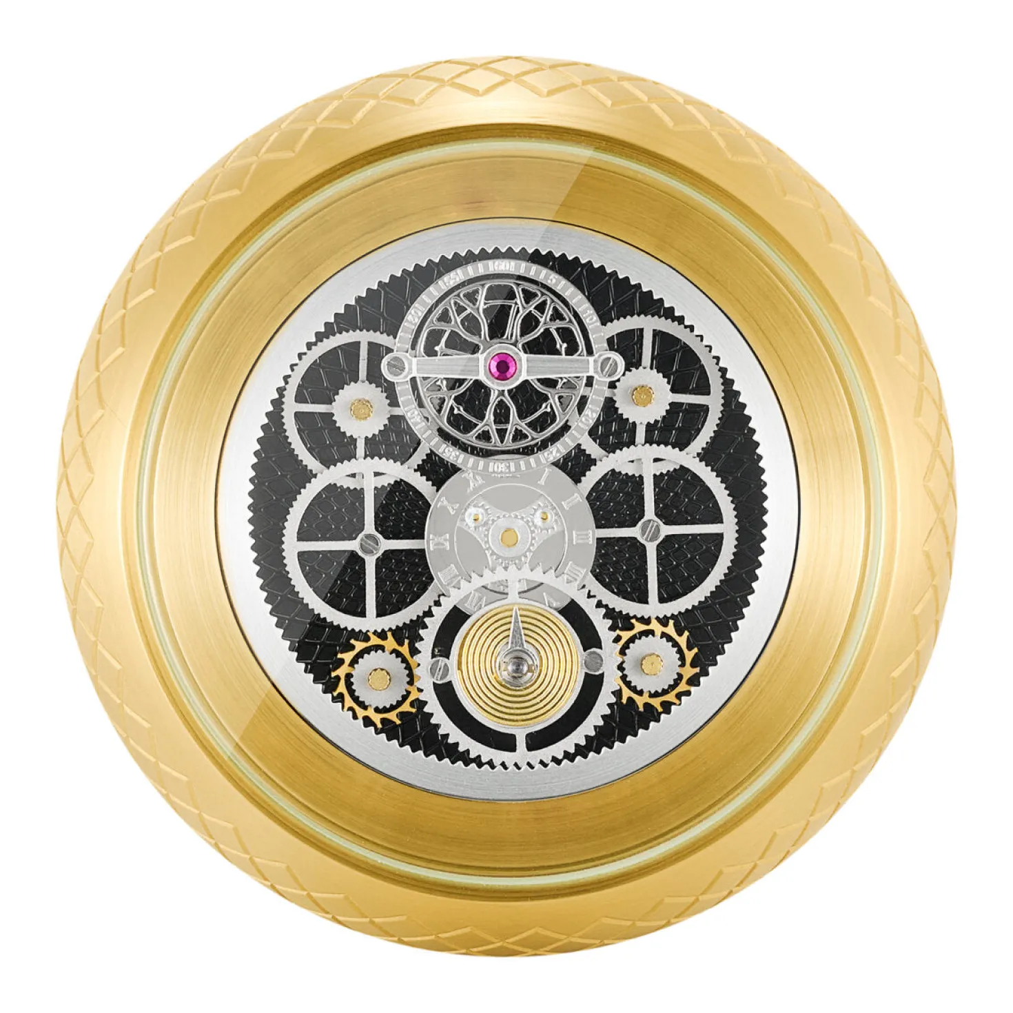 Ruvati Chrono Two Handle Watch Mechanism Luxury Widespread Bathroom Faucet in Brushed Gold- RVF5234SG