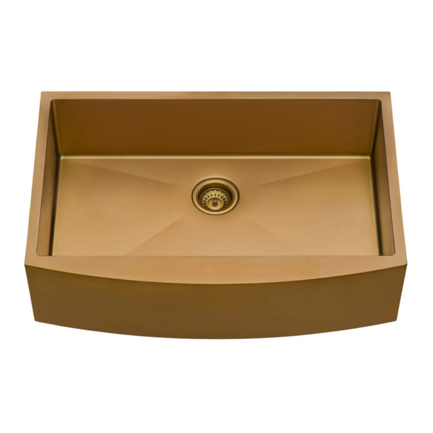 Ruvati 33" Copper Tone Matte Bronze Apron Front Stainless Steel Kitchen Sink