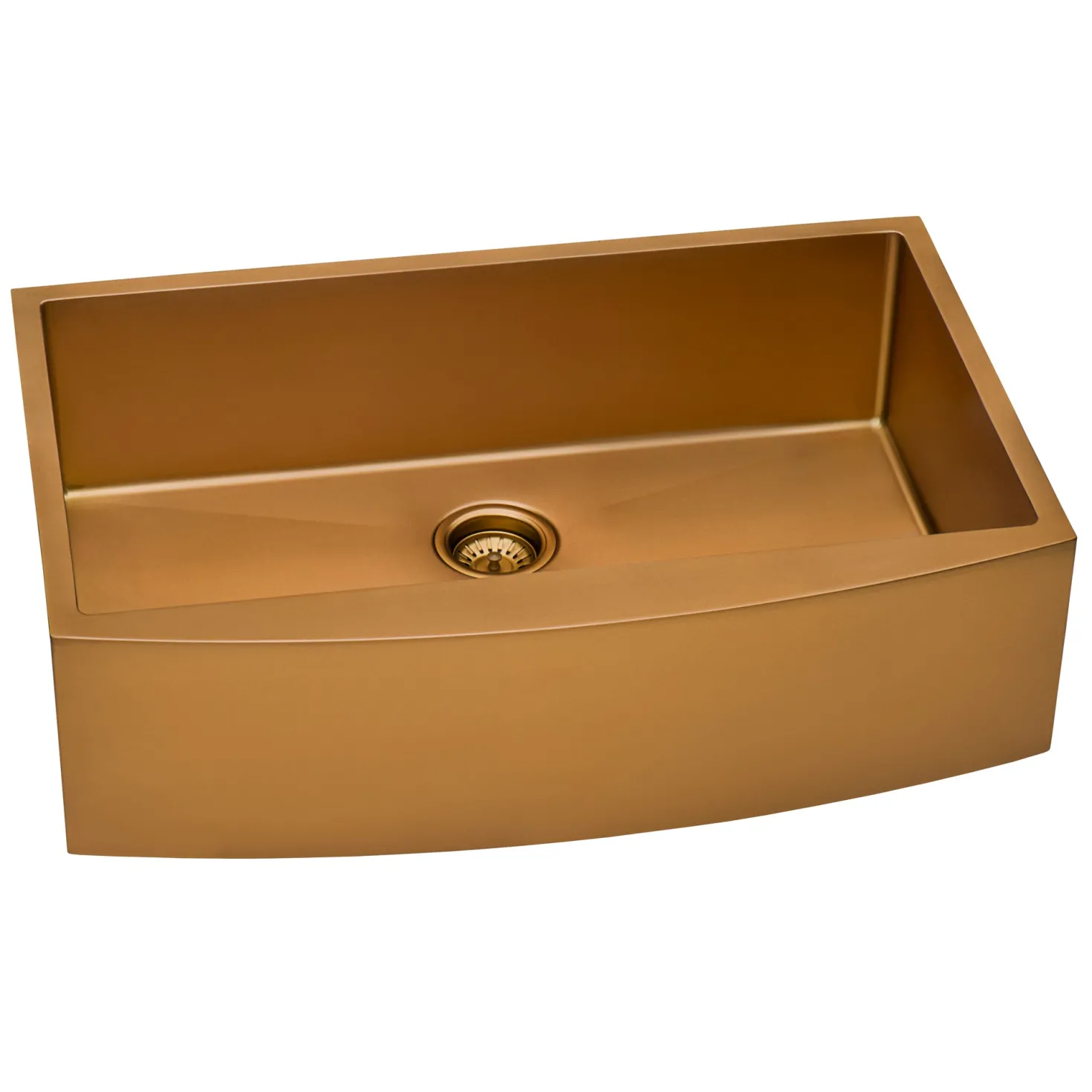 Ruvati 33" Copper Tone Matte Bronze Apron Front Stainless Steel Kitchen Sink