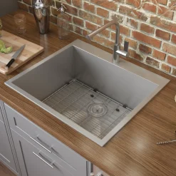 Ruvati 25" Drop-in Topmount 16 Gauge Stainless Steel Single Bowl Kitchen Sink