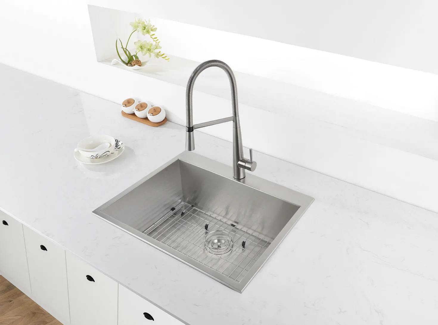 Ruvati 25" Drop-in Topmount 16 Gauge Stainless Steel Single Bowl Kitchen Sink