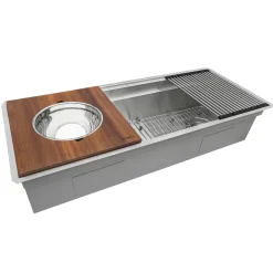 Ruvati 39" Dual Tier Undermount Workstation Kitchen Sink