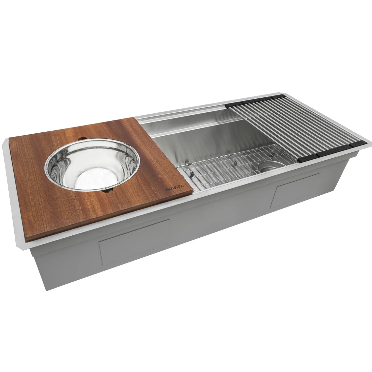 Ruvati 39" Dual Tier Undermount Workstation Kitchen Sink