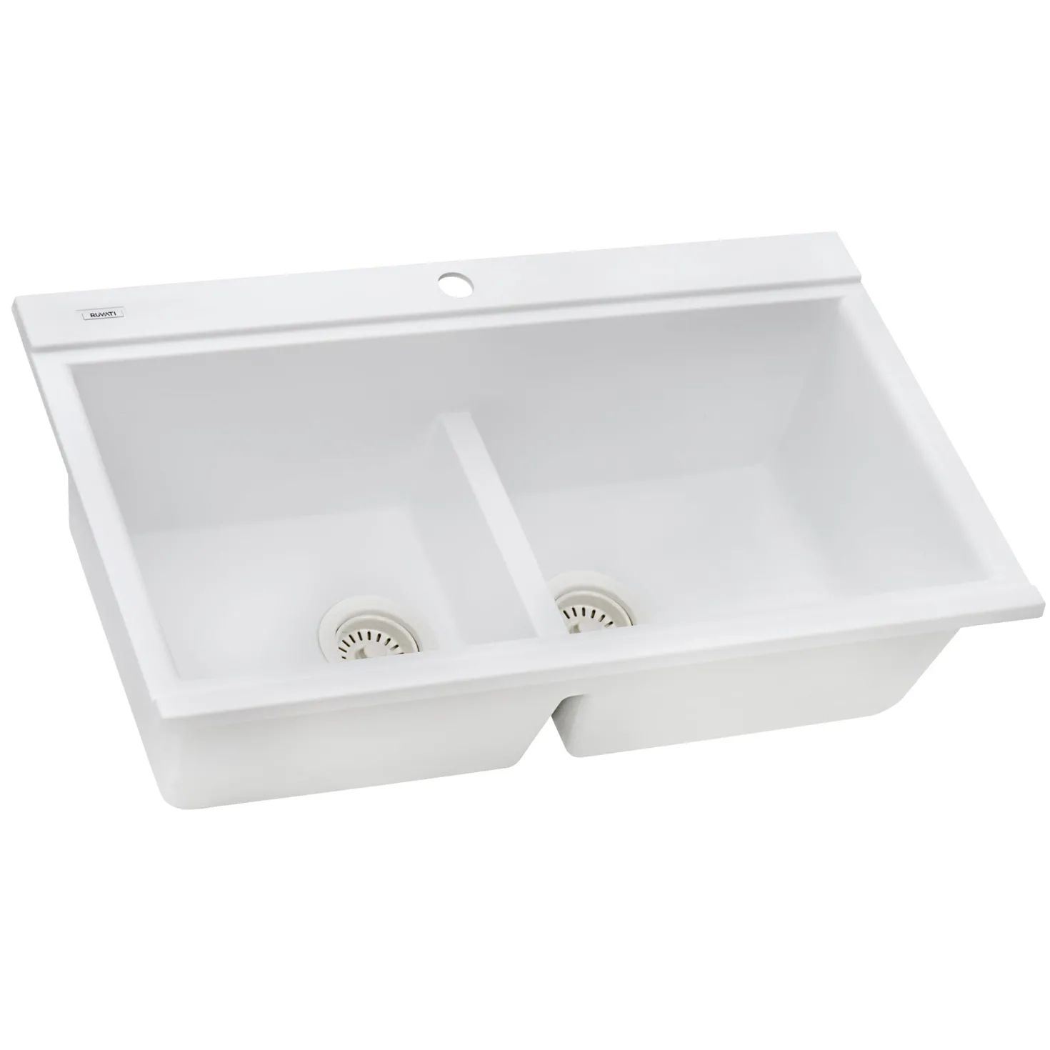 Ruvati 34" epiGranite Topmount Workstation Ledge Granite Composite Kitchen Sink