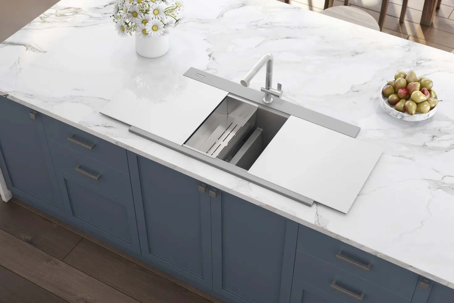 Ruvati 34" epiGranite Topmount Workstation Ledge Granite Composite Kitchen Sink