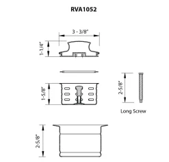 Ruvati Extended Garbage Disposal Flange Basket and Stopper in Brushed Gold