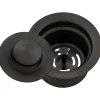 Ruvati Extended Garbage Disposal Flange with Basket and Stopper in Gunmetal