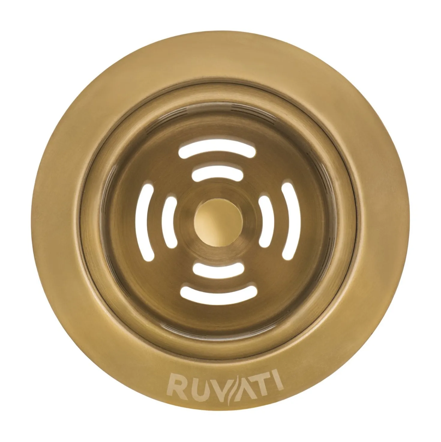 Ruvati Extended Garbage Disposal Flange with Deep Basket Strainer in PVD