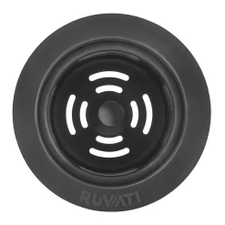 Ruvati Extended Garbage Disposal Flange with Deep Basket Strainer in PVD