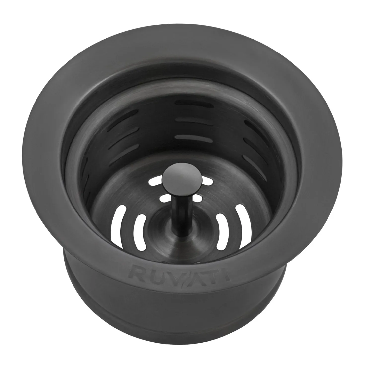 Ruvati Extended Garbage Disposal Flange with Deep Basket Strainer in PVD