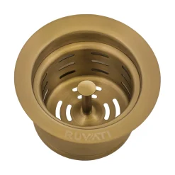 Ruvati Extended Garbage Disposal Flange with Deep Basket Strainer in PVD