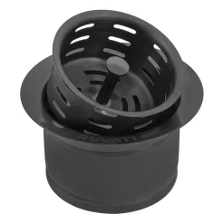 Ruvati Extended Garbage Disposal Flange with Deep Basket Strainer in PVD