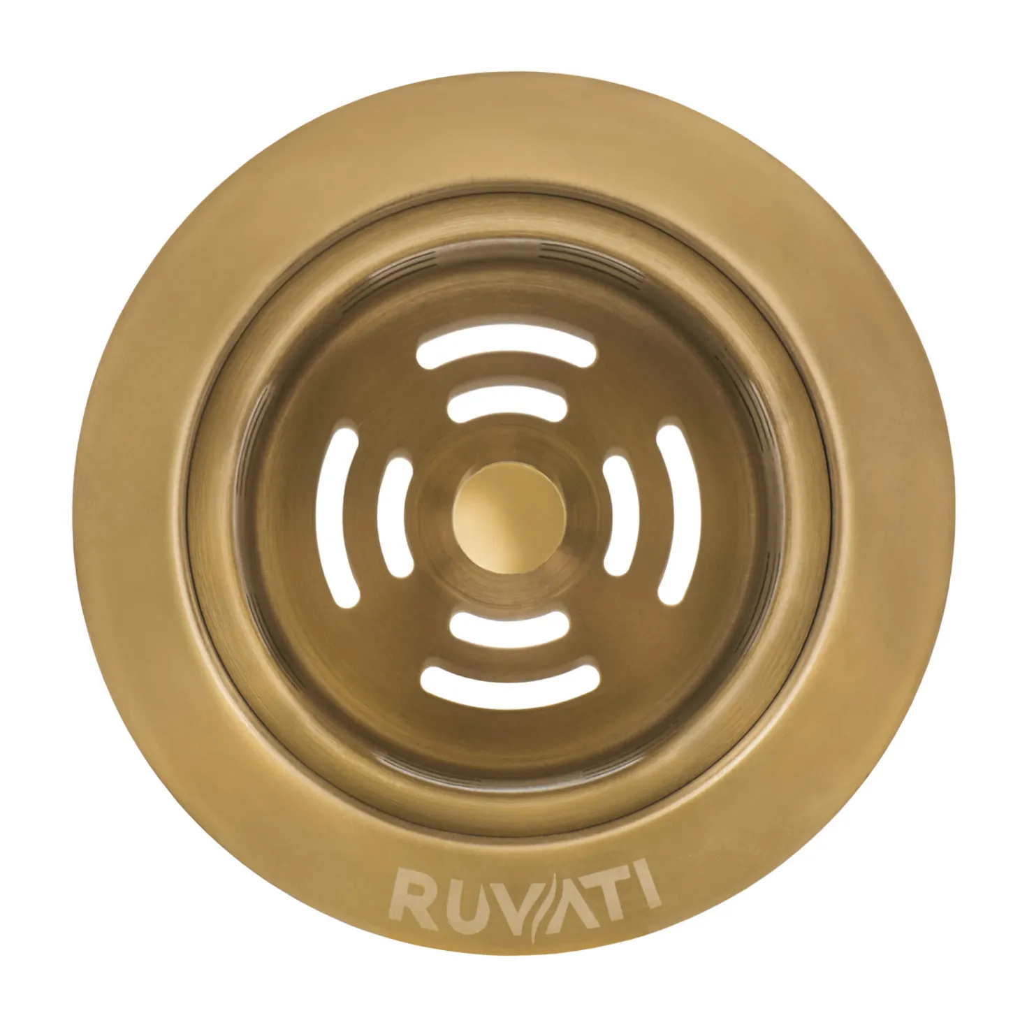 Ruvati Extended Garbage Disposal Flange with Deep Basket Strainer in PVD