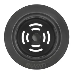 Ruvati Extended Garbage Disposal Flange with Deep Basket Strainer in PVD