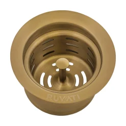Ruvati Extended Garbage Disposal Flange with Deep Basket Strainer in PVD
