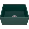 Ruvati 23" Fireclay Farmhouse Sink in Emerald Green