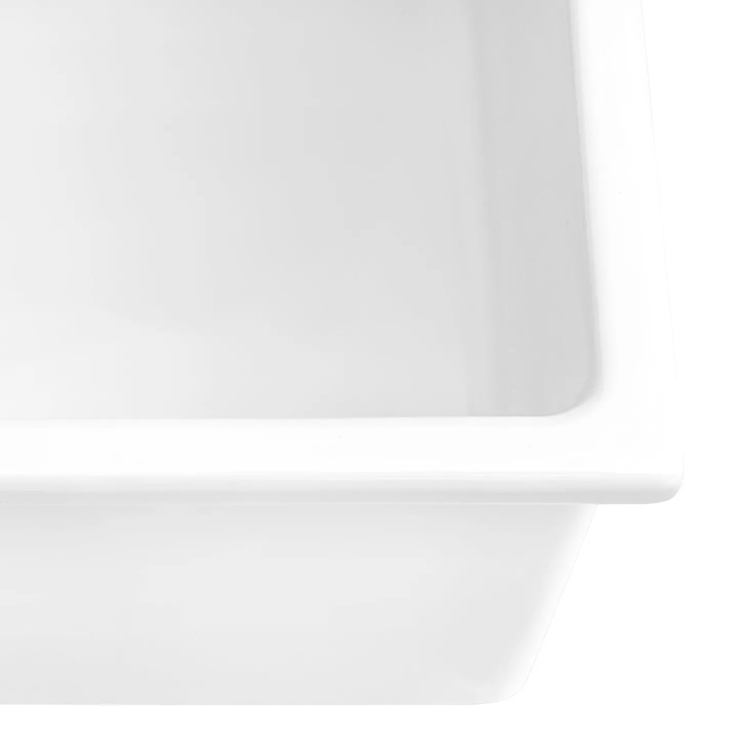 Ruvati 30" Fireclay Undermount / Topmount Single Bowl Kitchen Sink in White