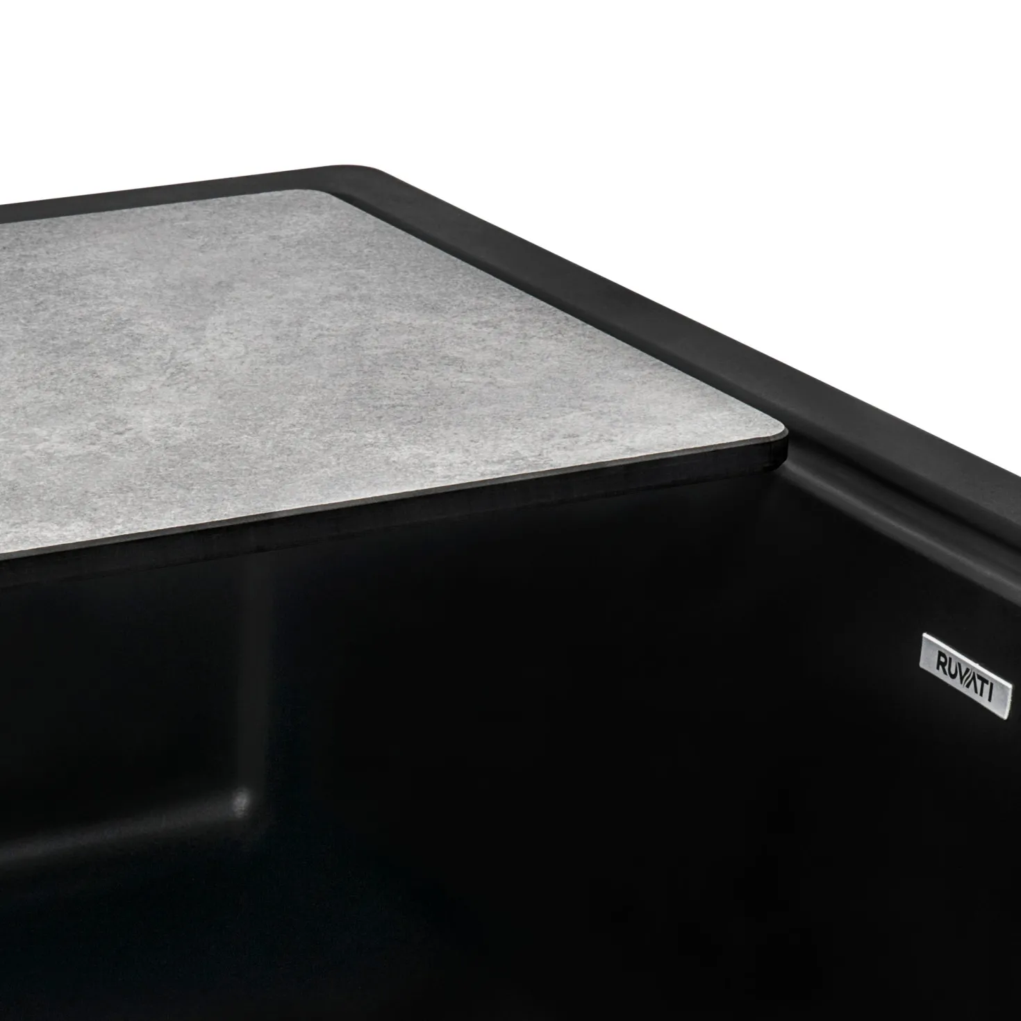 Ruvati 33" Granite Composite Farmhouse Workstation Apron Front Kitchen Sink