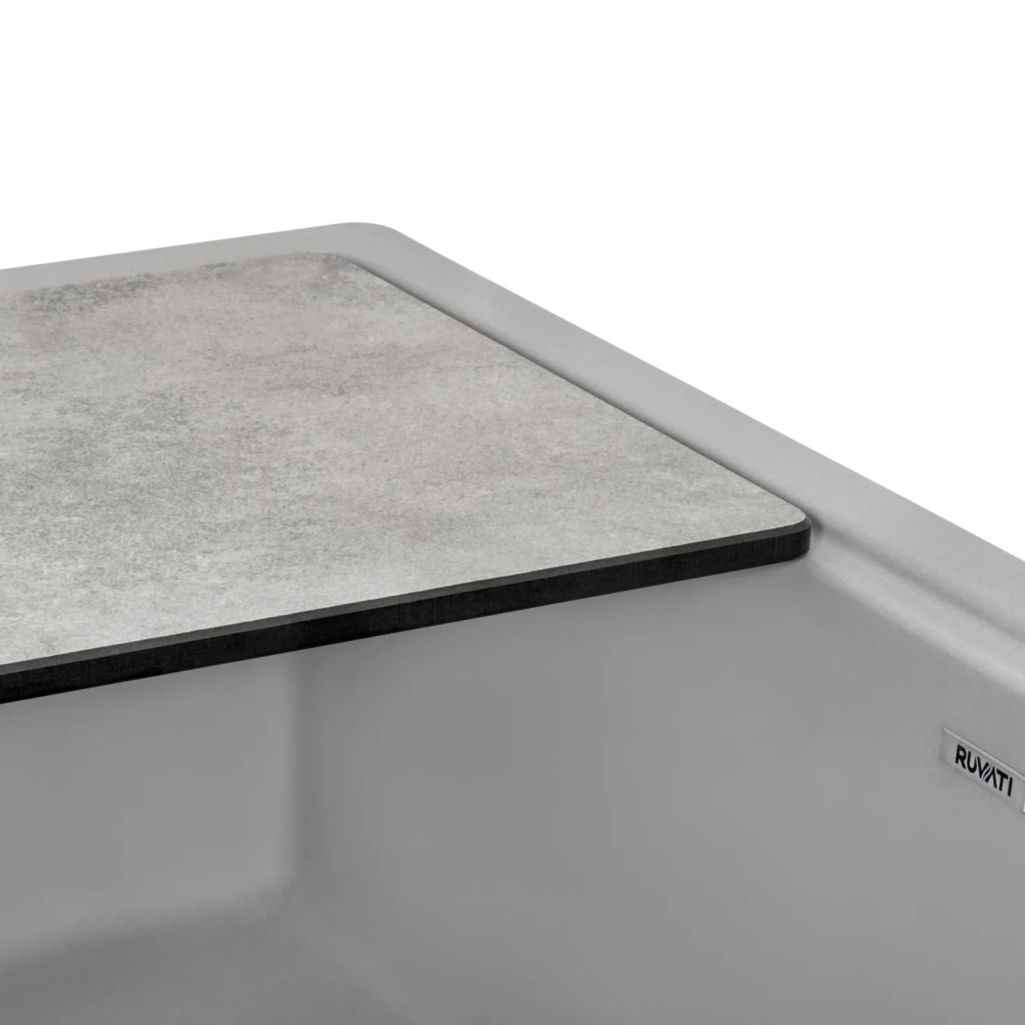 Ruvati 33" Granite Composite Farmhouse Workstation Apron Front Kitchen Sink