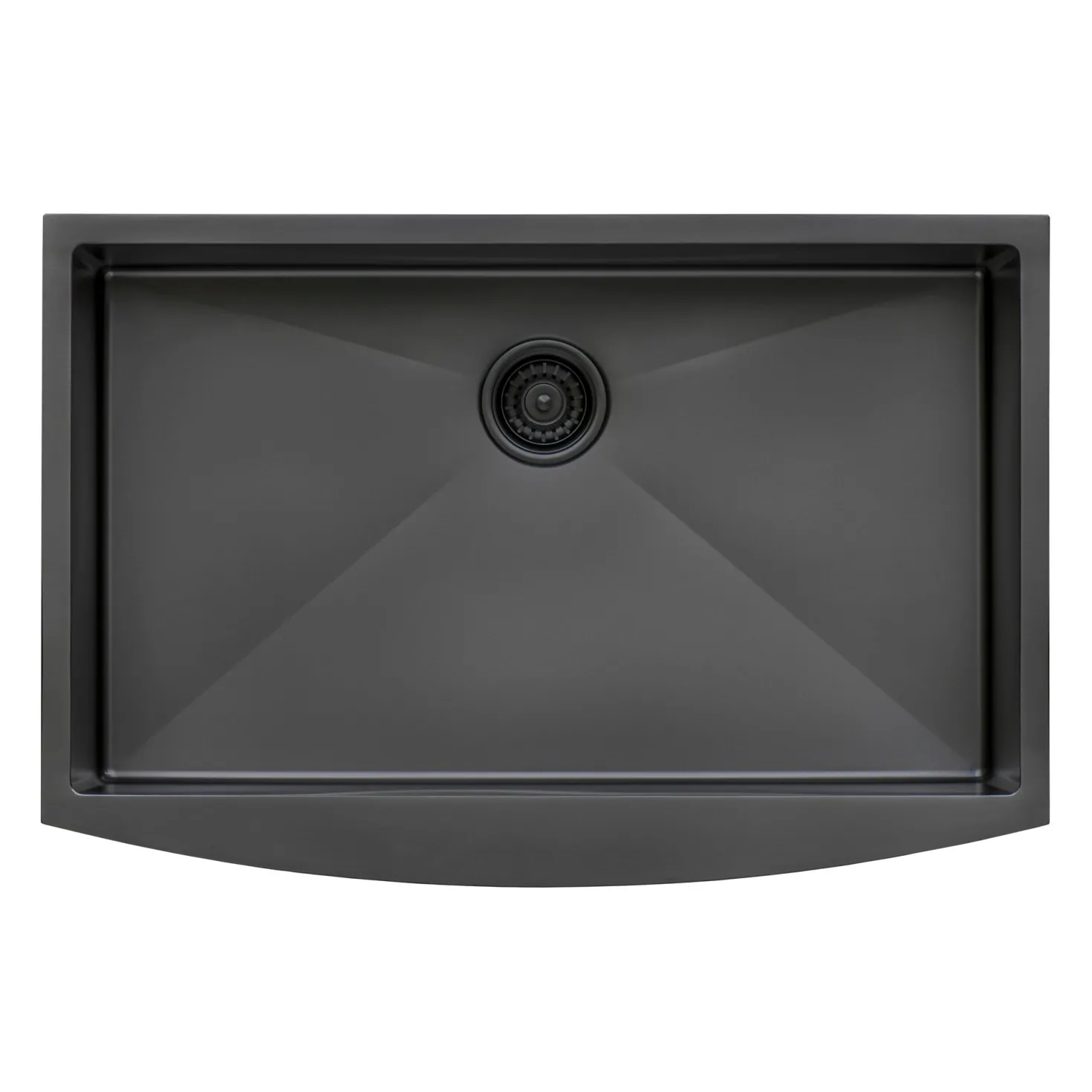 Ruvati 36" Gunmetal Apron Front Stainless Steel Kitchen Sink