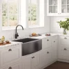 Ruvati 30" Gunmetal Apron Front Stainless Steel Kitchen Sink